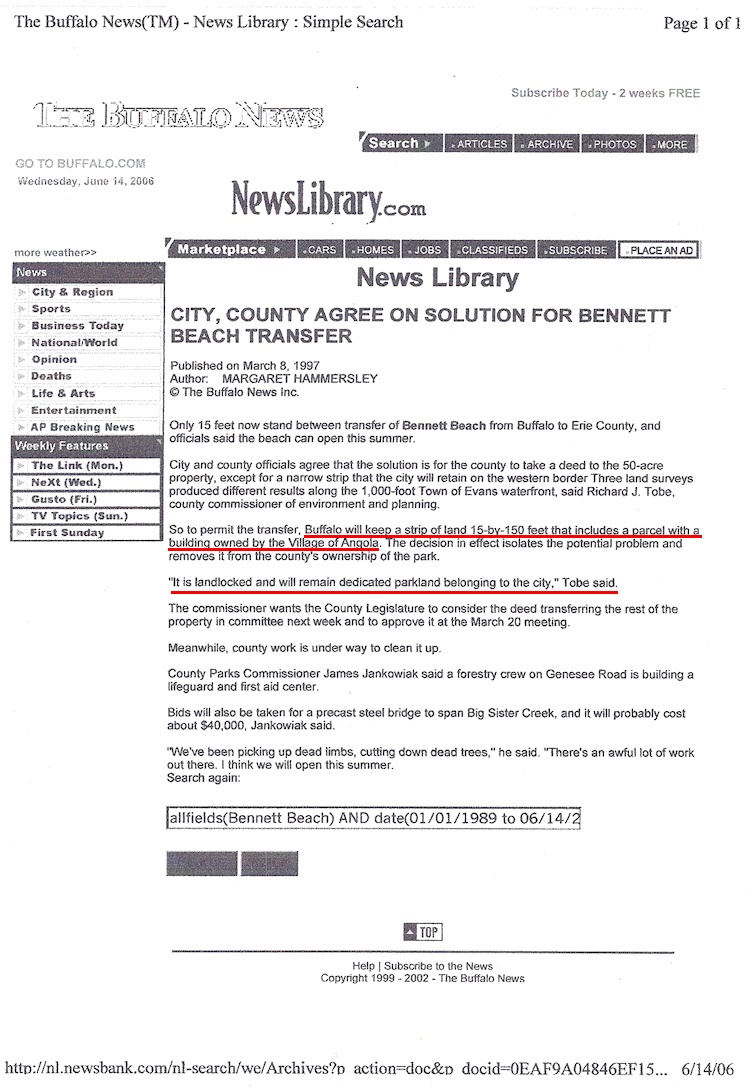 BuffaloNews_2006_06_14_BennettBeach